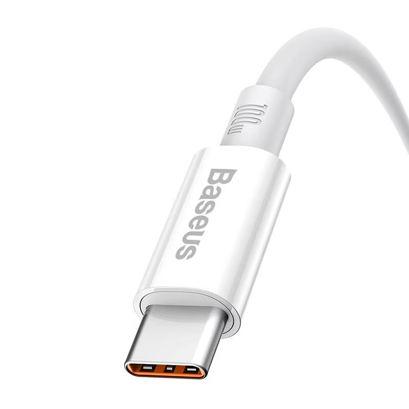 Καλώδιο Δεδομένων και Φόρτισης USB-A - USB-C Baseus Superior Series, 100W, 1m, Λευκό P10320102214-01
