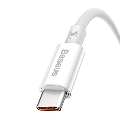 Καλώδιο Δεδομένων και Φόρτισης USB-A - USB-C Baseus Superior Series, 100W, 1m, Λευκό P10320102214-01