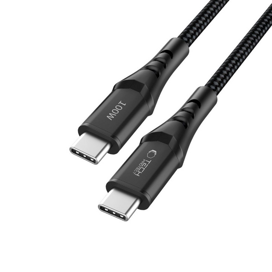 Καλώδιο Δεδομένων και Φόρτισης USB-C - USB-C Tech-Protect UB11T Ultraboost, 100W, 1m, Μαύρο
