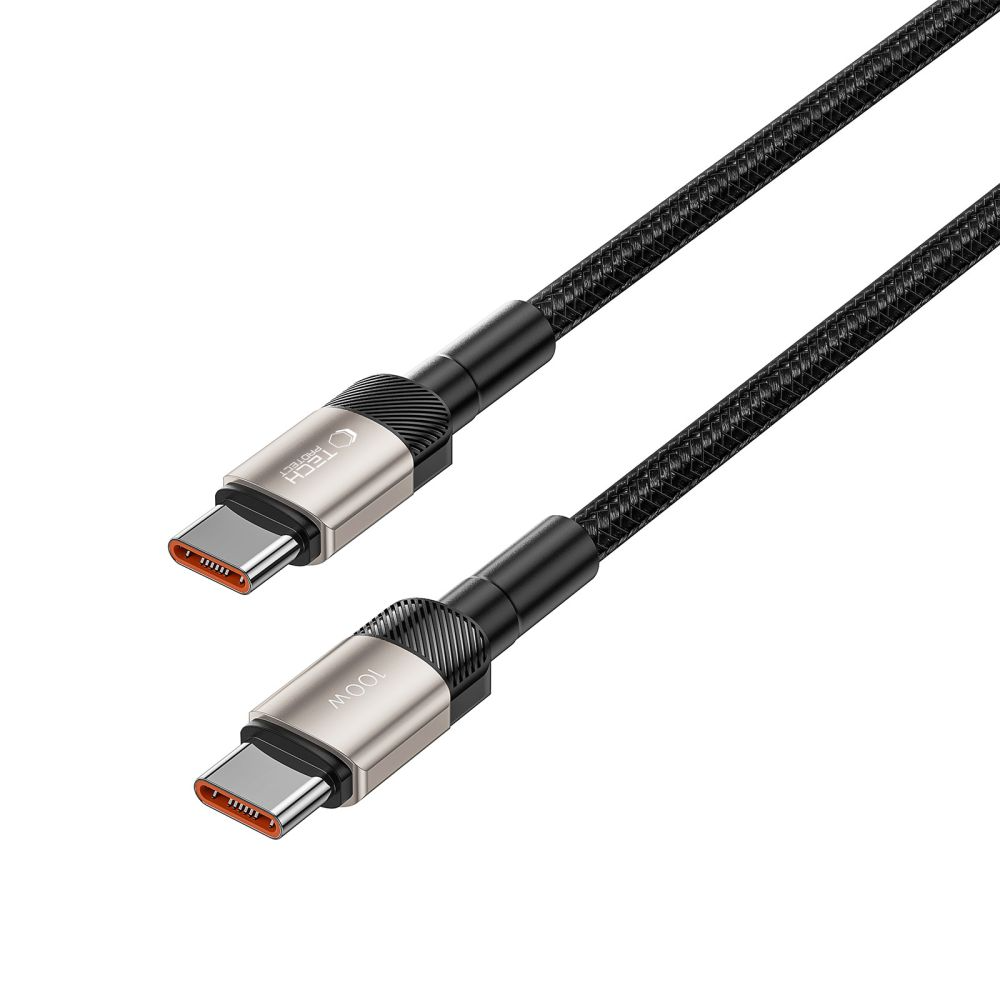 USB-C Data and Charging Cable - USB-C Tech-Protect Ultraboost EVO, 100W, 1m, Silver
