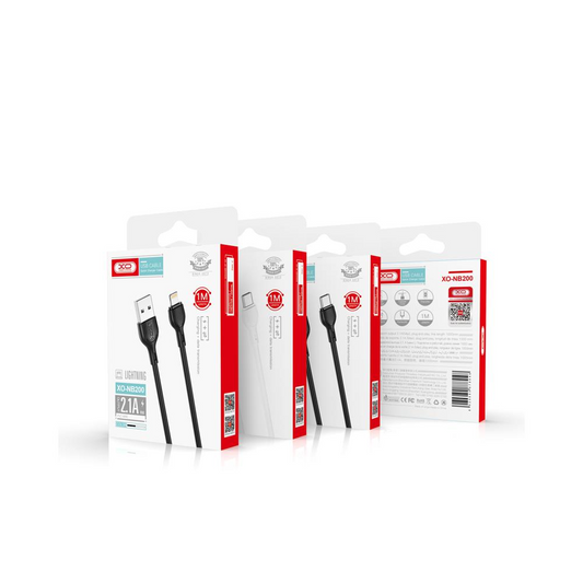 Καλώδιο Δεδομένων και Φόρτισης USB-A - USB-C XO Design NB200, 10W, 1m, Λευκό