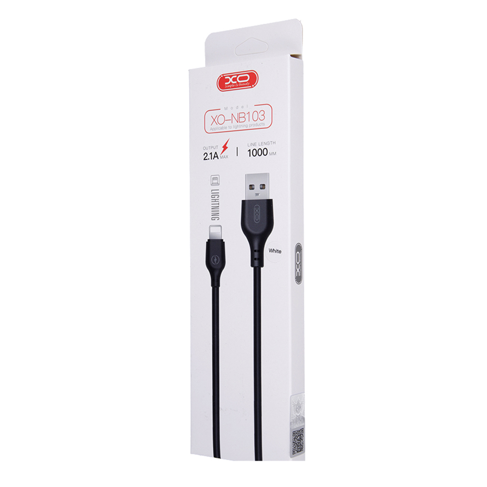 Καλώδιο δεδομένων και φόρτισης USB-A - Lightning XO Design NB103, 18W, 1m, λευκό 