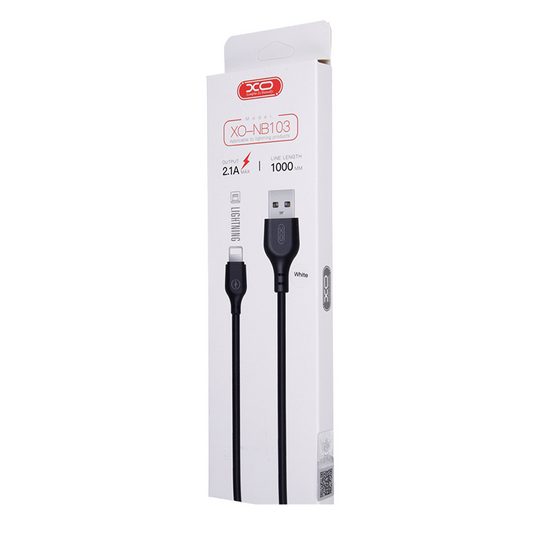 Καλώδιο δεδομένων και φόρτισης USB-A - Lightning XO Design NB103, 18W, 1m, λευκό 