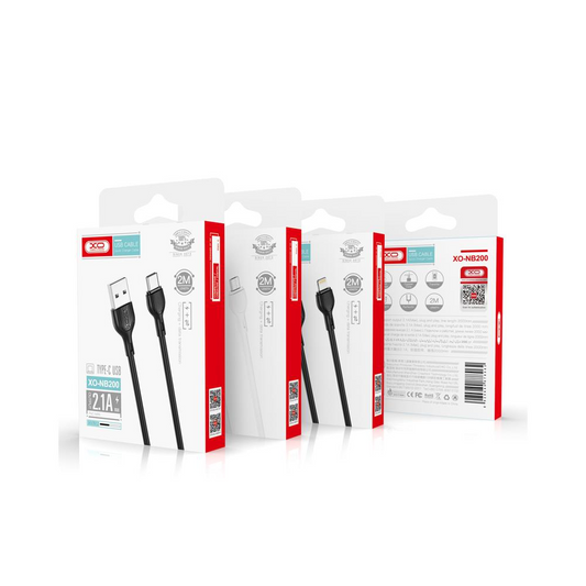 Καλώδιο Δεδομένων και Φόρτισης USB-A - Lightning XO Design NB200, 10W, 2m, Μαύρο