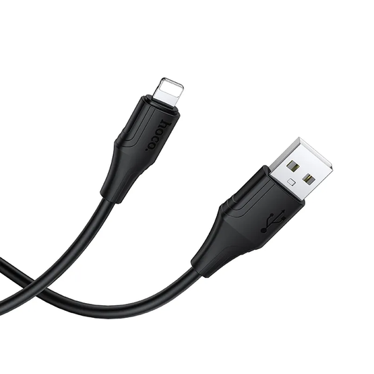 Καλώδιο Δεδομένων και Φόρτισης USB-A - Lightning HOCO X124, 18W, 1μ, Μαύρο