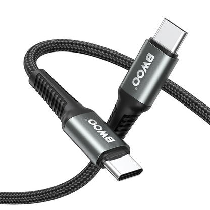 Καλώδιο Δεδομένων και Φόρτισης USB-C - USB-C BWOO BO-X288C-C, 60W, 1μ, Μαύρο