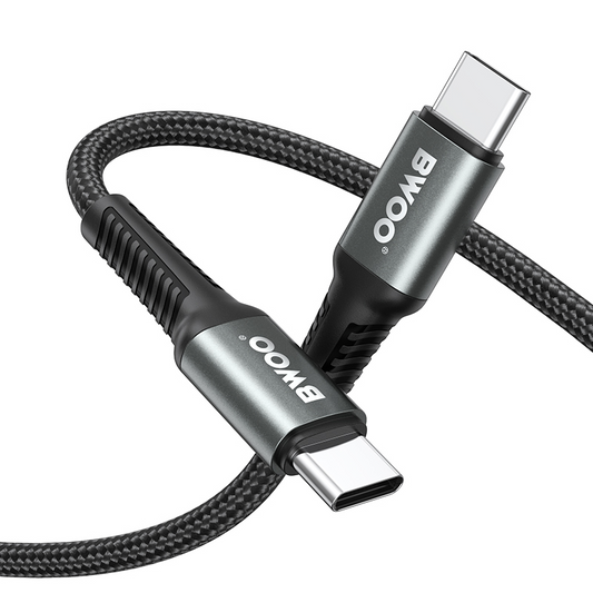 Καλώδιο Δεδομένων και Φόρτισης USB-C - USB-C BWOO BO-X288C-C, 60W, 1μ, Μαύρο