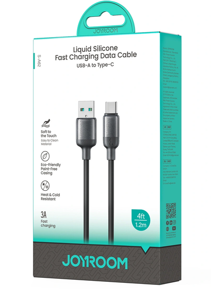Καλώδιο Δεδομένων και Φόρτισης USB-A - USB-C Joyroom S-A62 Lively, 18W, 1.2m, Μαύρο
