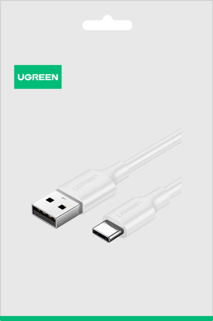 Καλώδιο Δεδομένων και Φόρτισης USB-A - USB-C UGREEN US287, 18W, 1.5m, Λευκό