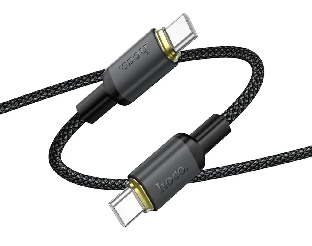 USB-C Data and Charging Cable - USB-C HOCO X128 Benefit, 60W, 1m, Black