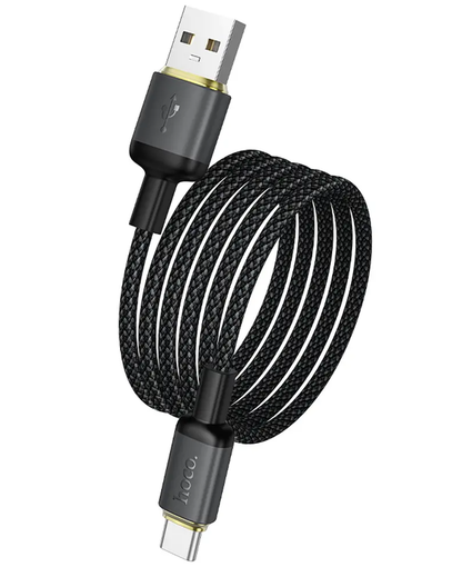 USB-A to USB-C Data and Charging Cable HOCO X128 Benefit, 36W, 1m, Black