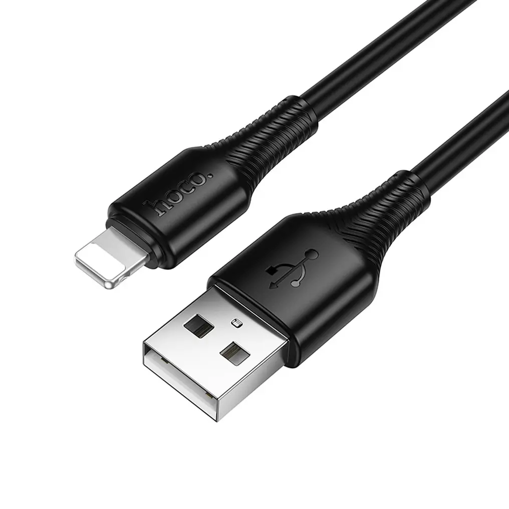 USB-A to Lightning Data and Charging Cable HOCO X120, 18W, 1m, Black