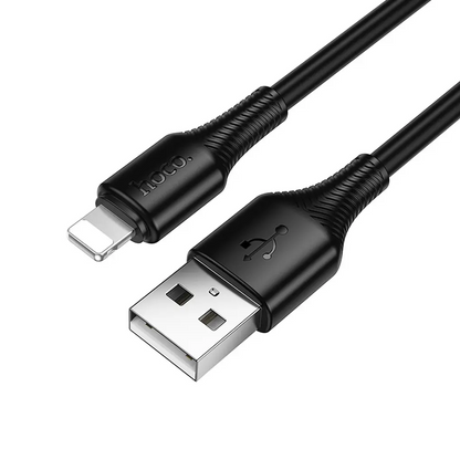 USB-A to Lightning Data and Charging Cable HOCO X120, 18W, 1m, Black