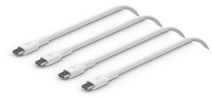 Καλώδιο Δεδομένων και Φόρτισης USB-C - USB-C Belkin BoostCharge, 60W, 1μ, Σετ 2 τεμαχίων, Λευκό CAB003bt1MWH2PK