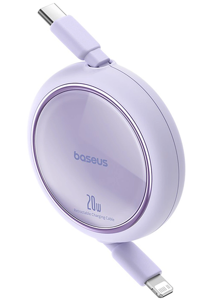Καλώδιο Δεδομένων και Φόρτισης USB-C - Lightning Baseus Free2Pull Mini Retractable, 20W, Μωβ P10364501511-00