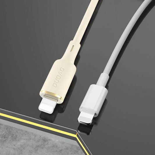 Καλώδιο Δεδομένων και Φόρτισης USB-A - Lightning Dudao L7SL, 18W, 1μ, Μπεζ