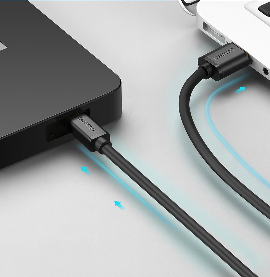 Καλώδιο Δεδομένων και Φόρτισης USB-A - miniUSB UGREEN US132, 2m, Μαύρο