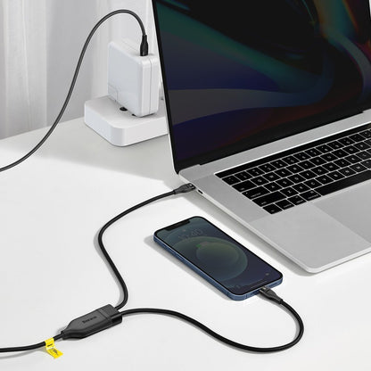 Καλώδιο Δεδομένων και Φόρτισης USB-C - Lightning / USB-C Baseus Flash Series 2in1, 100W, 1.2m, Μαύρο CA1T2-F01