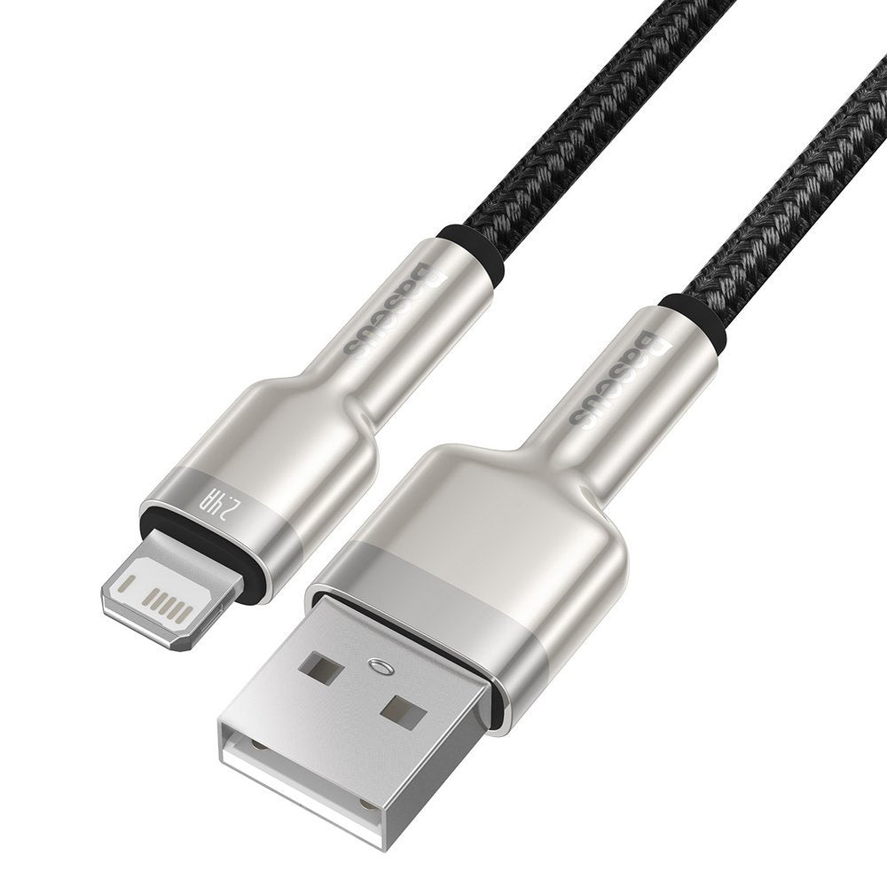 Καλώδιο Δεδομένων και Φόρτισης USB-A - Lightning Baseus Cafule Metal Series, 18W, 2m, Μαύρο CALJK-B01