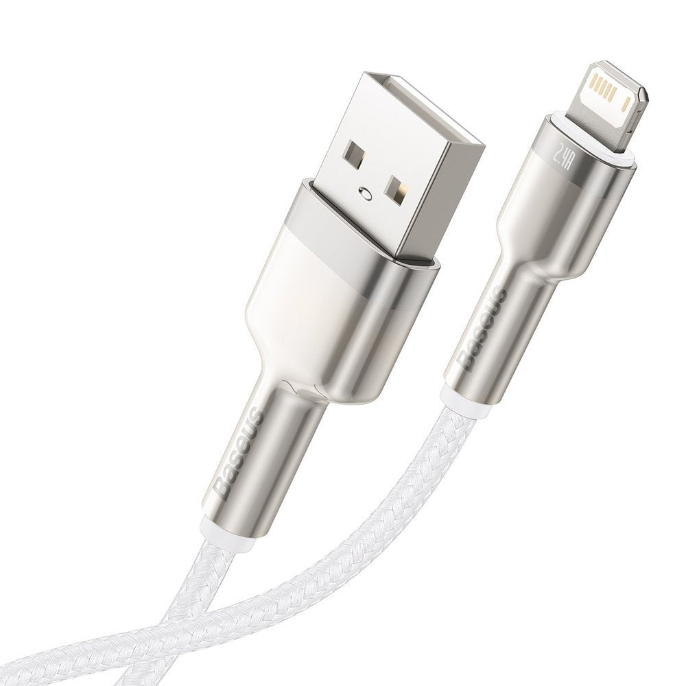 Καλώδιο Δεδομένων και Φόρτισης USB-A - Lightning Baseus Cafule Metal Series, 18W, 2m, Λευκό CALJK-B02