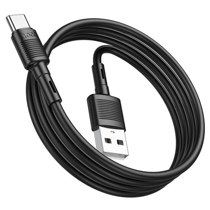 Καλώδιο Δεδομένων και Φόρτισης USB-A - USB-C HOCO X83 Victory, 20W, 1m, Μαύρο