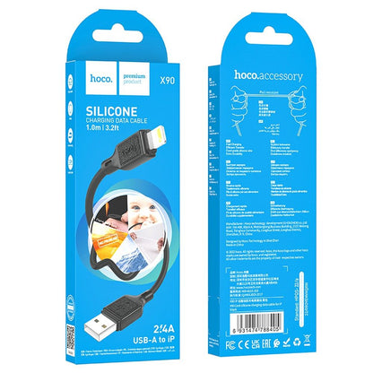 Καλώδιο Δεδομένων και Φόρτισης USB-A - Lightning HOCO X90, 18W, 1m, Μαύρο
