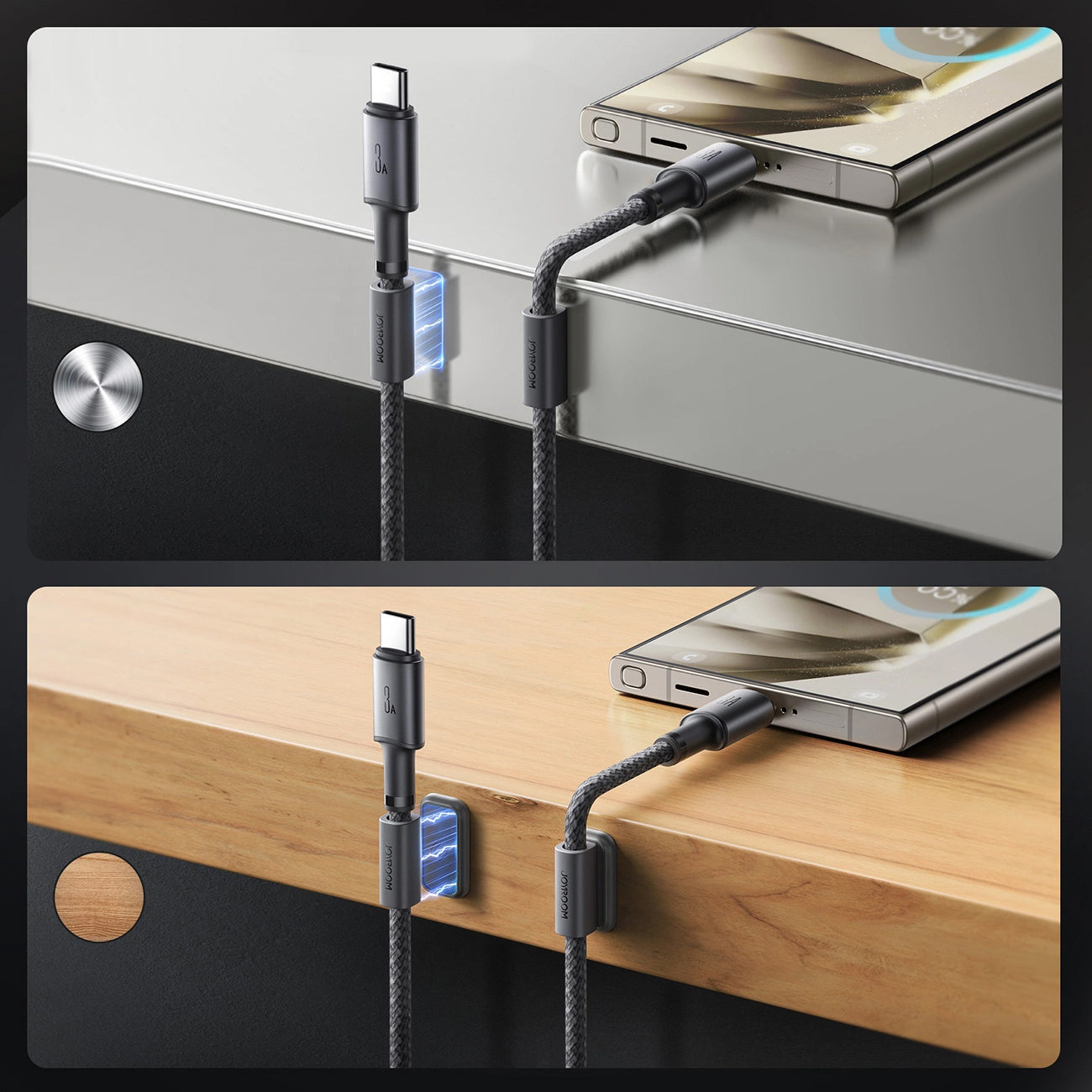 Καλώδιο Δεδομένων και Φόρτισης USB-A - USB-C Joyroom S-A50, 60W, 1.2m, Γκρι