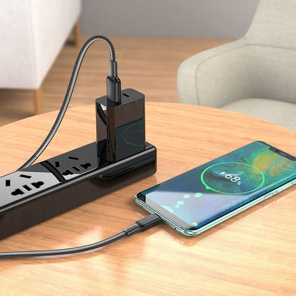 Καλώδιο Δεδομένων και Φόρτισης USB-A - USB-C HOCO X69, 18W, 1m, Μαύρο