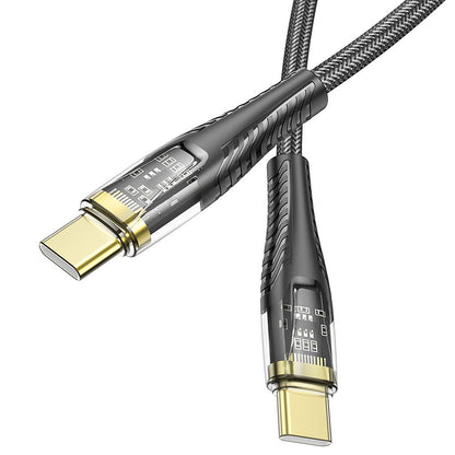 Καλώδιο Δεδομένων και Φόρτισης USB-C - USB-C HOCO U121, 60W, 1.2m, Μαύρο
