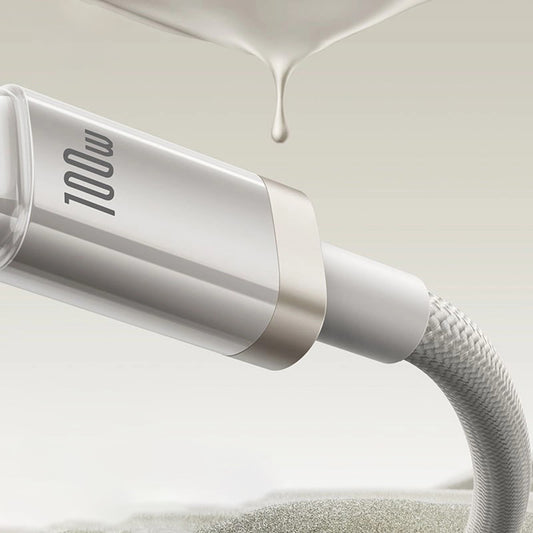Καλώδιο Δεδομένων και Φόρτισης USB-A - USB-C Baseus Titanium, 100W, 1m, Ασημί P10378102G21-00