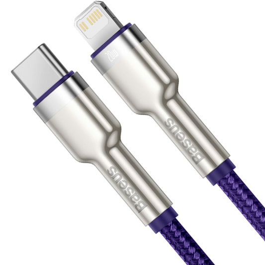 Καλώδιο Δεδομένων και Φόρτισης USB-C - Lightning Baseus Cafule Metal Series, 20W, 2m, Μωβ CATLJK-B05