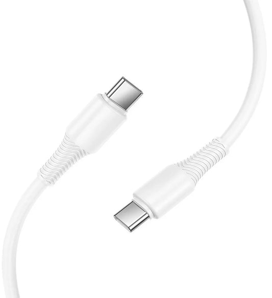 Καλώδιο Δεδομένων και Φόρτισης USB-C - USB-C HOCO X120, 60W, 1m, Λευκό