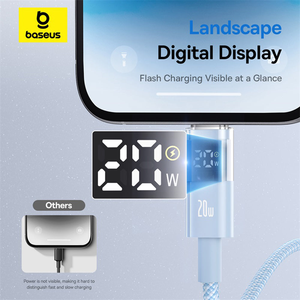 Καλώδιο Δεδομένων και Φόρτισης USB-C - USB-C Baseus Display 2, 100W, 1m, Μπλε P10382702311-00