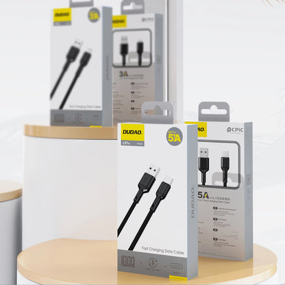 USB-A to USB-C Dudao L9T Data and Charging Cable, 100W, 1m, Black