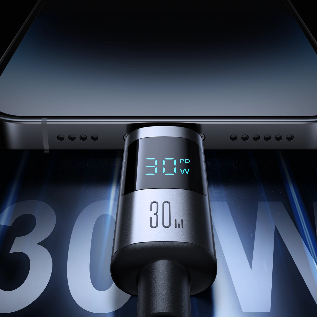 Καλώδιο Δεδομένων και Φόρτισης USB-C - Lightning Joyroom S-A16 Pro Prism Display, 30W, 1.2m, Μαύρο