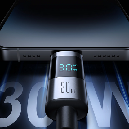 Καλώδιο Δεδομένων και Φόρτισης USB-C - Lightning Joyroom S-A16 Pro Prism Display, 30W, 1.2m, Μαύρο