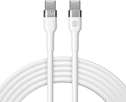 Καλώδιο Δεδομένων και Φόρτισης USB-C - USB-C Forever Flexible, 60W, 2m, Λευκό