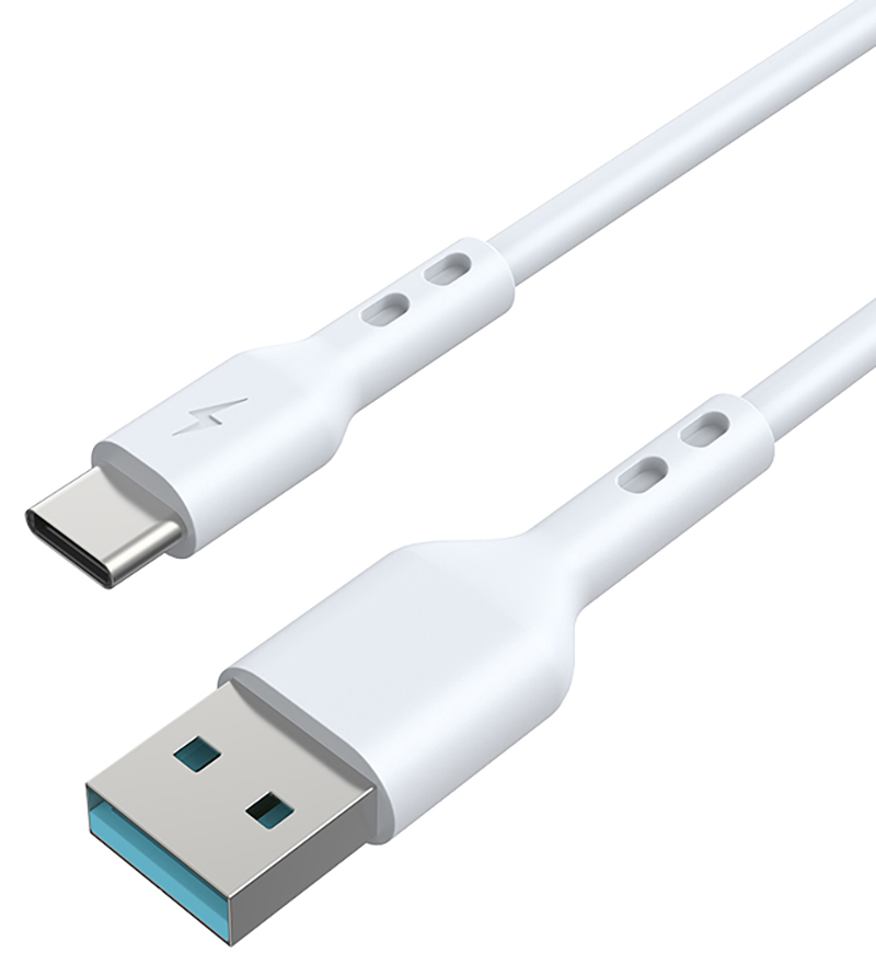 Καλώδιο Δεδομένων και Φόρτισης USB-A - USB-C BWOO X172C, 60W, 1m, Λευκό