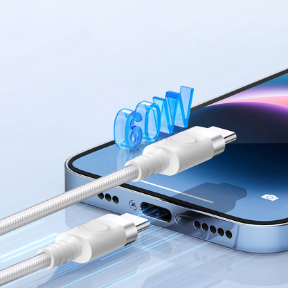 Καλώδιο Δεδομένων και Φόρτισης USB-C - USB-C Orico CDX, 60W, 1m, Λευκό