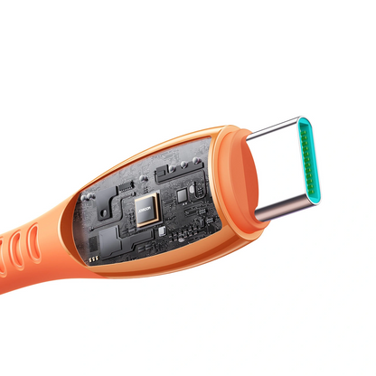 Καλώδιο Δεδομένων και Φόρτισης USB-C - USB-C Joyroom S-A59 Vibrant, 60W, 1.2m, Πορτοκαλί