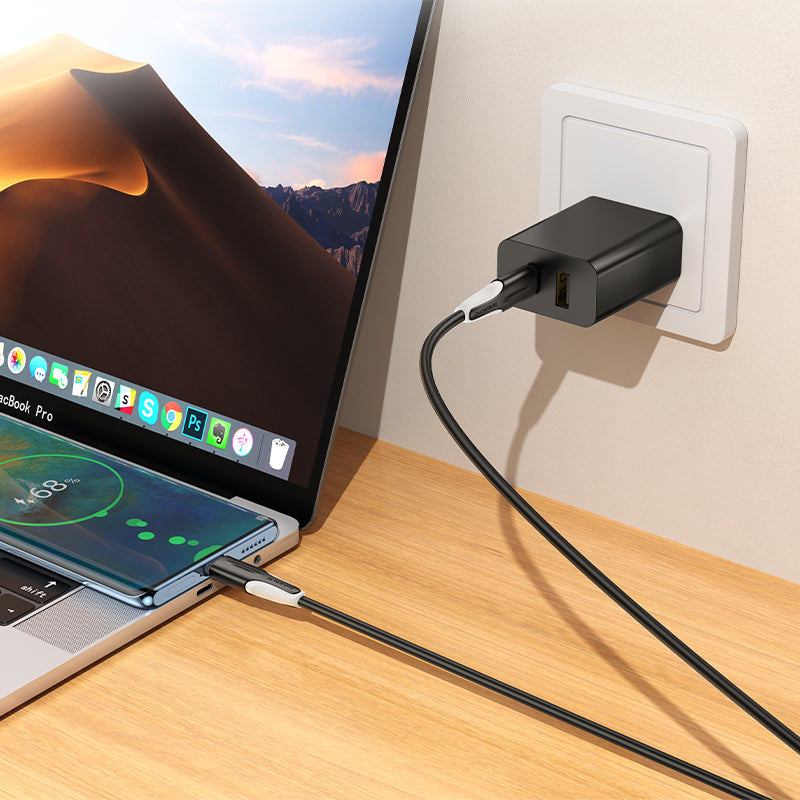 USB-C to USB-C Data and Charging Cable Borofone BX119 New, 60W, 1m, Black