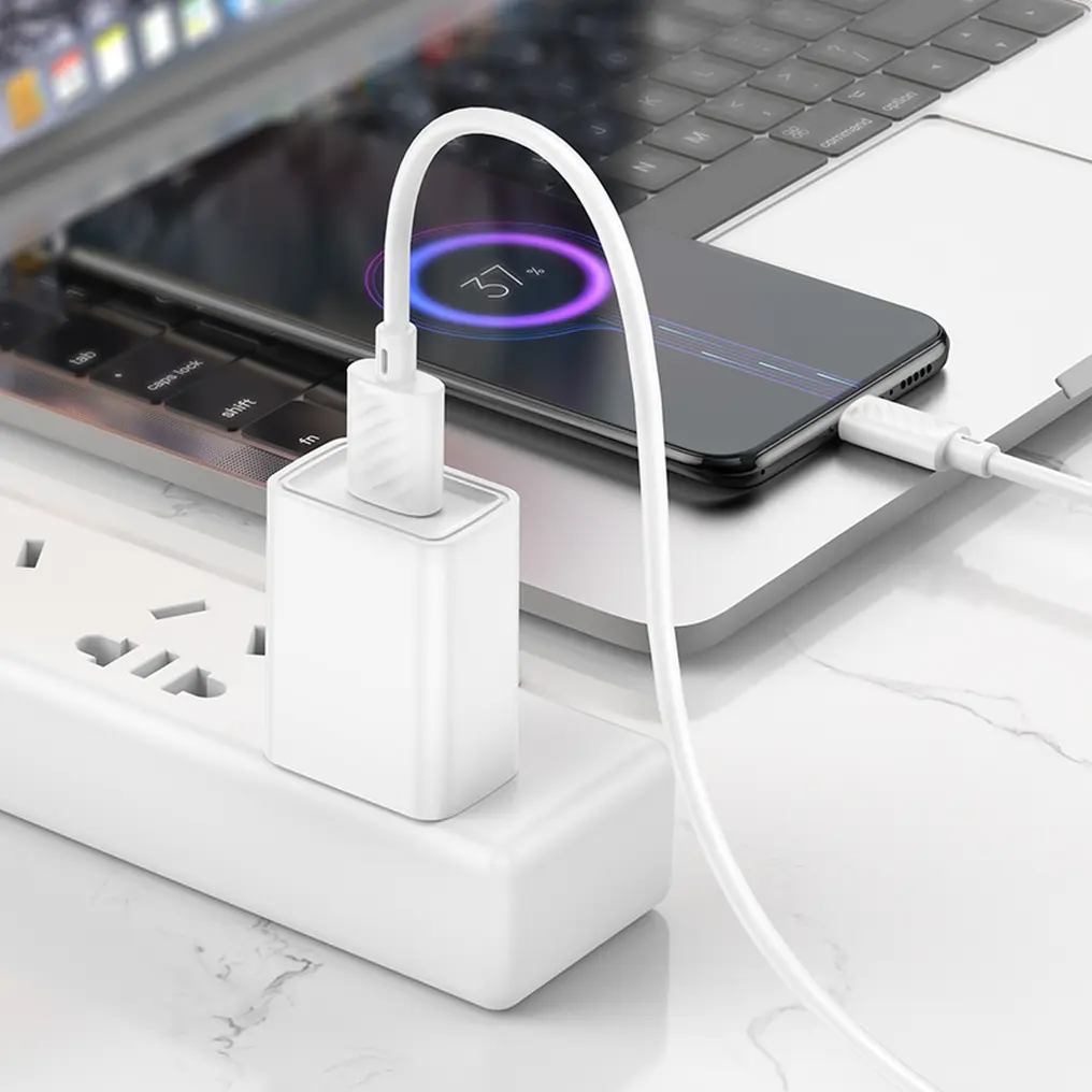 USB-A to microUSB Data and Charging Cable HOCO X88, 18W, 2m, White
