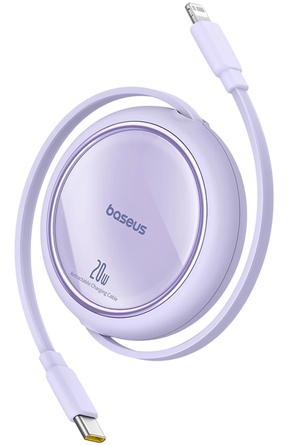 Καλώδιο Δεδομένων και Φόρτισης USB-C - Lightning Baseus Free2Pull Mini Retractable, 20W, Μωβ P10364501511-00