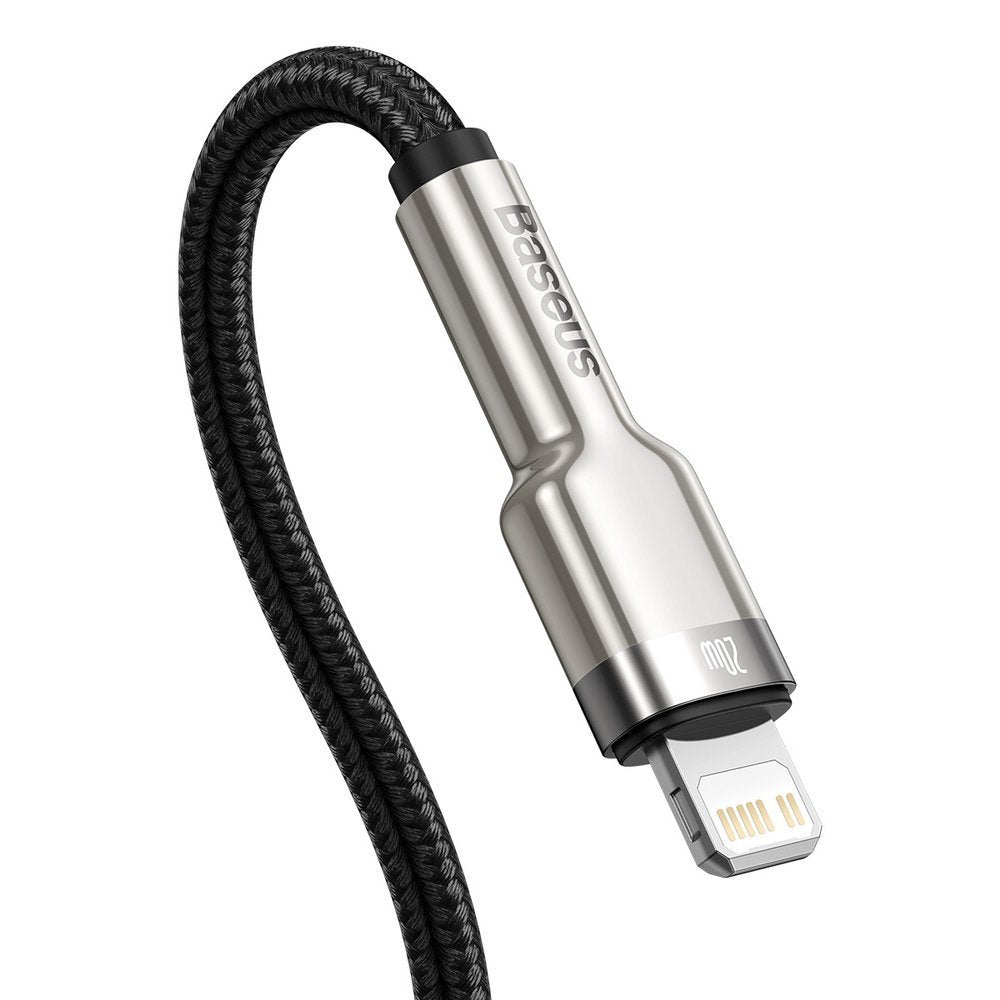Καλώδιο Δεδομένων και Φόρτισης USB-C - Lightning Baseus Cafule Metal Series, 20W, 2m, Μαύρο CATLJK-B01