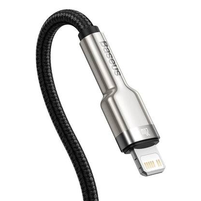 Καλώδιο Δεδομένων και Φόρτισης USB-C - Lightning Baseus Cafule Metal Series, 20W, 2m, Μαύρο CATLJK-B01