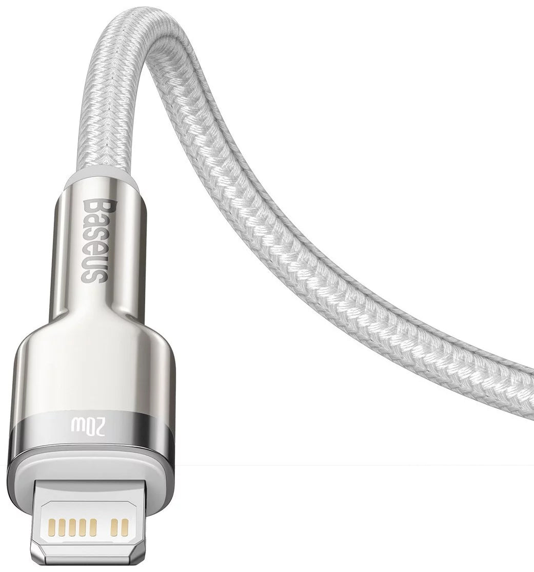 Καλώδιο Δεδομένων και Φόρτισης USB-C - Lightning Baseus Cafule Metal Series, 20W, 2m, Λευκό CATLJK-B02
