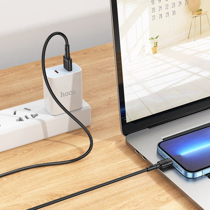 Καλώδιο Δεδομένων και Φόρτισης USB-A - Lightning HOCO X83 Victory, 18W, 1m, Μαύρο