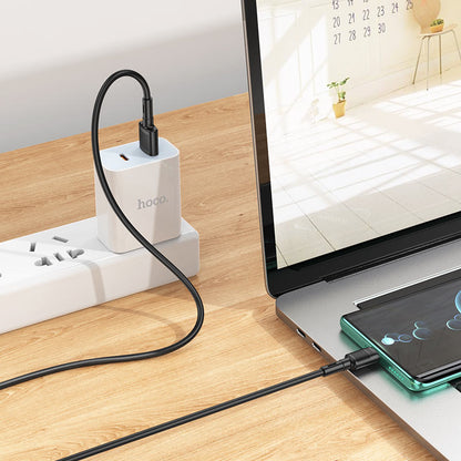 Καλώδιο Δεδομένων και Φόρτισης USB-A - USB-C HOCO X83 Victory, 20W, 1m, Μαύρο