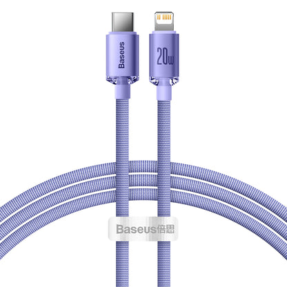 USB-C to Lightning Data and Charging Cable - Baseus Crystal Shine Series, 20W, 1.2m, Purple CAJY000205