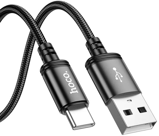 Καλώδιο Δεδομένων και Φόρτισης USB-A - USB-C HOCO X89, 18W, 2m, Μαύρο